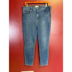 LAGENCE Margot High Rise Skinny Jeans Medium Wash Denim Size 34 Classic Chic